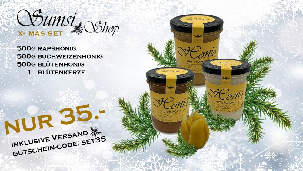 Preview: Geschenkset „Weihnachten wird süss“ – Natur pur aus Lettland